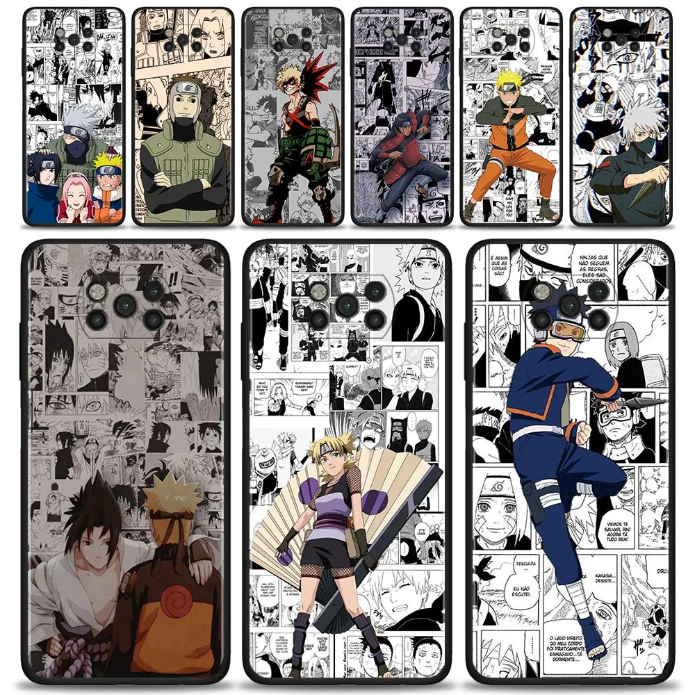 

Phone Case For Xiaomi Poco X3 NFC M3 M4 Pro F3 GT MI Civi 9T 10T 11T Note 10Lite Silicone Cover Naruto Manga Akatsuki Kakashi