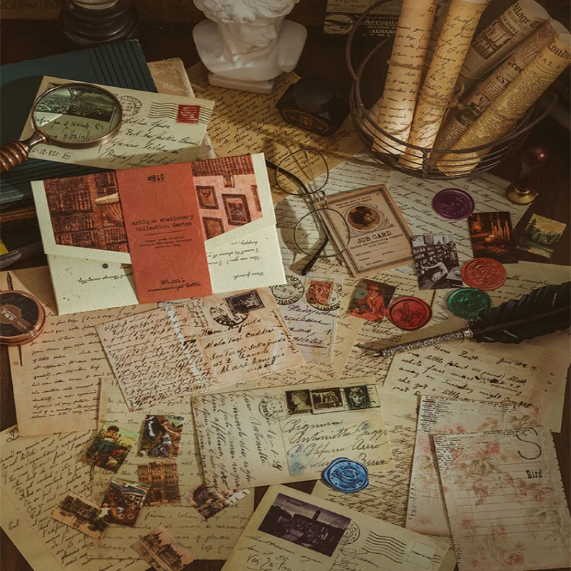 

40 шт. антикварные буквы серия смешанных материалов упаковка Сделай Сам Скрапбукинг праймер коллаж дневник альбом подарочная упаковка фото...