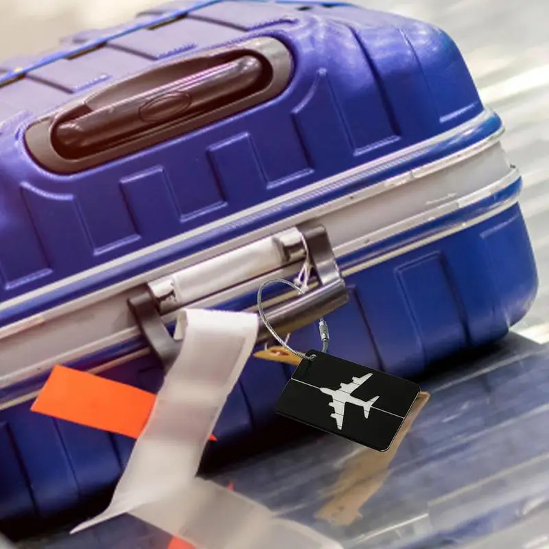 Багажные бирки для чемоданов с рисунком самолета алюминиевая металлическая
