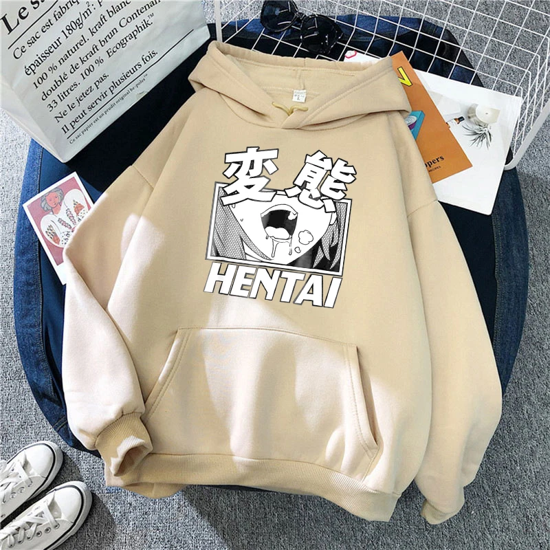 

Ahegao Hentai Cartoon Unisex Anime Hoodies Sweatshirt Men Oversized Winter Pullover Harajuku Casual Warm Streetwear Hoodies