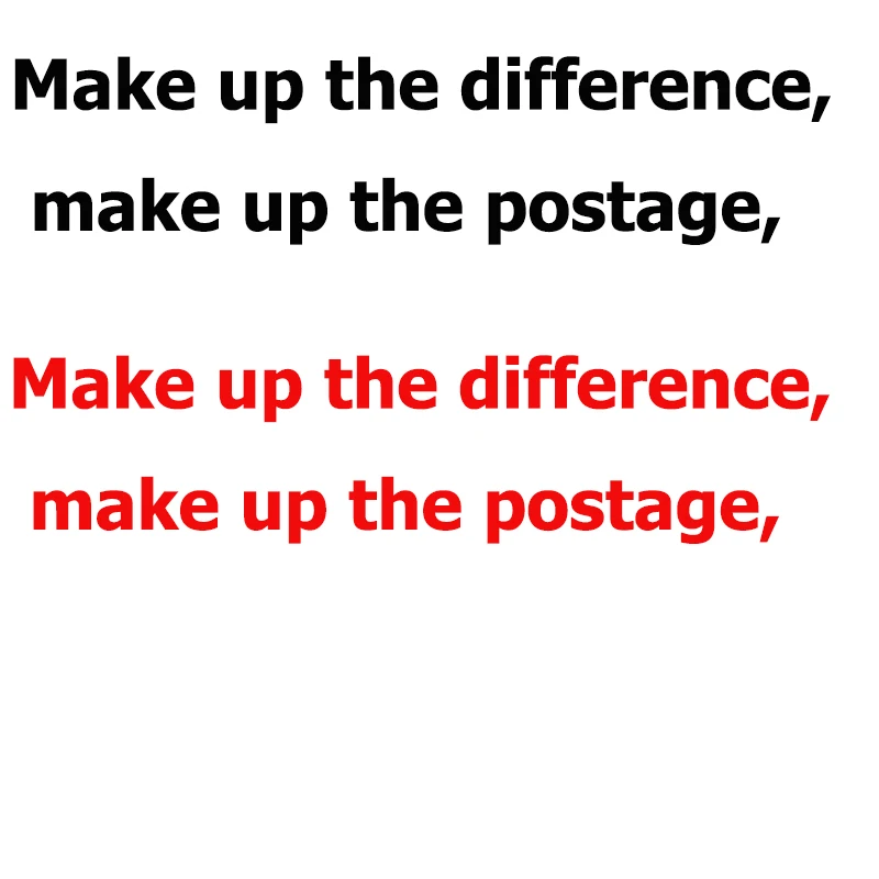 

Make up the postage difference link