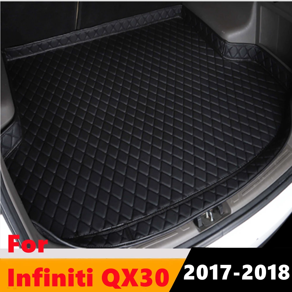 

Sinjayer Car Trunk Mat ALL Weather AUTO Tail Boot Luggage Pad Carpet High Side Cargo Liner Fit For Infiniti QX30 2017 2018