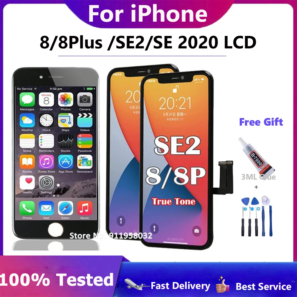 Новый Сменный ЖК-экран для iPhone SE2, дисплей для SE2020 SE, сенсорный дигитайзер в сборе для iPhone 8, 8Plus, ЖК-дисплей, экран