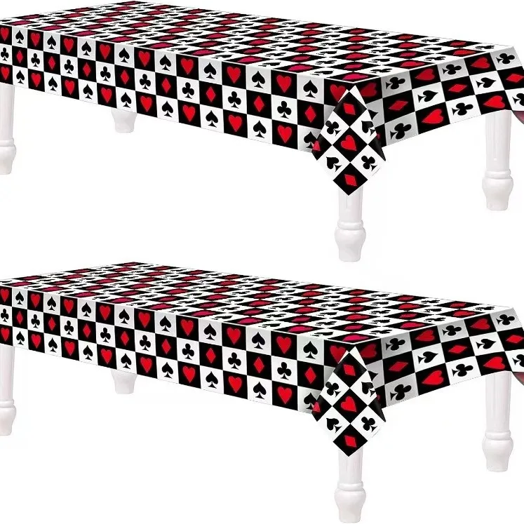 1 шт. одноразовая настольная скатерть в стиле Казино Лас-Вегаса