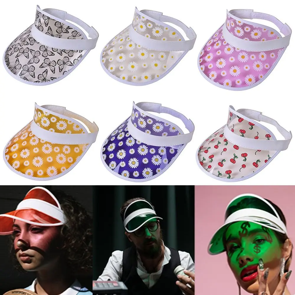 

PVC Sports Accessories Women Men Empty Top Anti-UV Sunshade Hat Visor Caps Summer Baseball Hat Bicycle Sun Hat