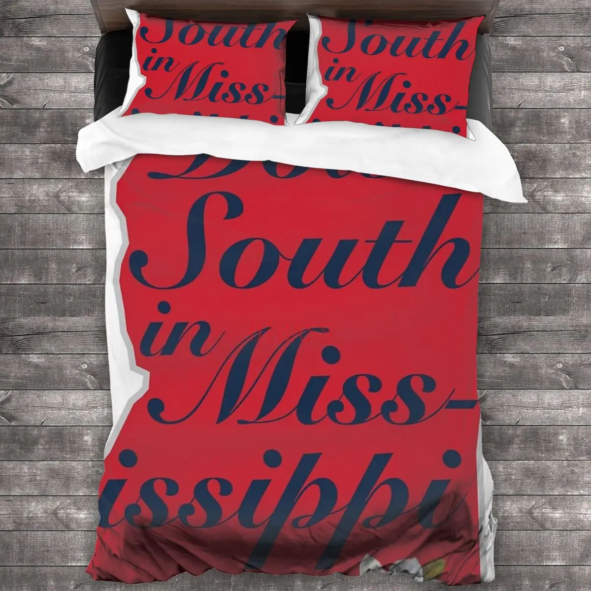 

Way Down South In Mississippi Soft Microfiber Comforter Set with 2 Pillowcase Quilt Cover With Zipper Closure