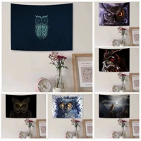 psychedelic owl tapestry art printing wall hanging decoration household home decor