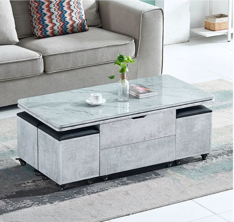 Подъемный кофейный столик современный простой многофункциональный для