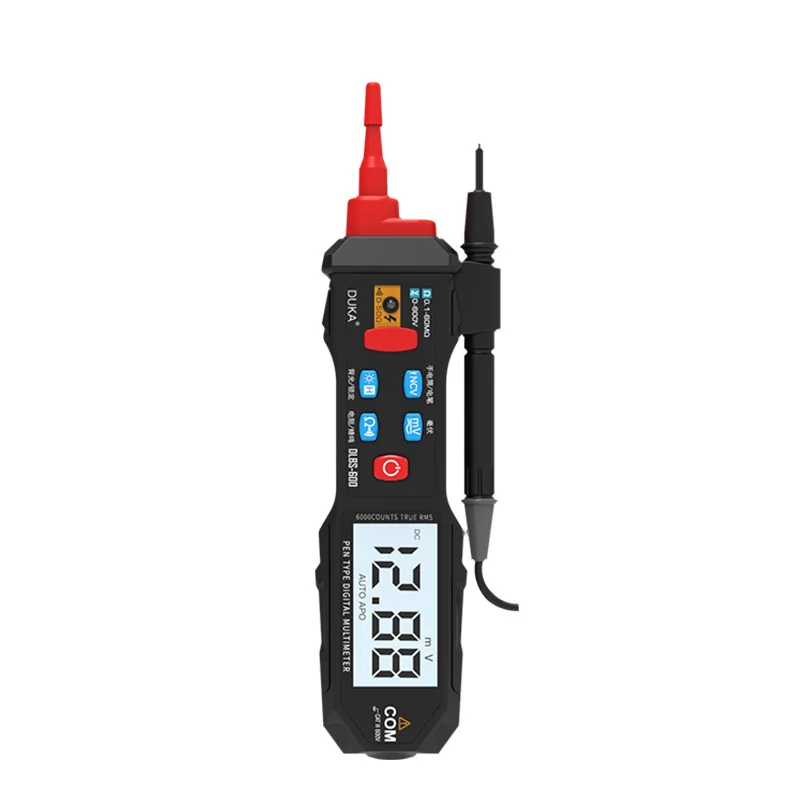 

Test Pencil DUKA Digital Multimeter 6000 Counts Auto Ranging AC/DC Voltage Meter Flash Back Light Large LCD Screen Backlight