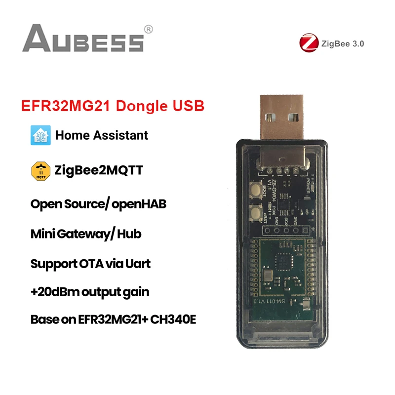 

ZigBee 3.0 Silicon Labs Mini EFR32MG21 Universal Open Source Hub Gateway USB Dongle Chip Module ZHA NCP Home Assistant OpenHAB