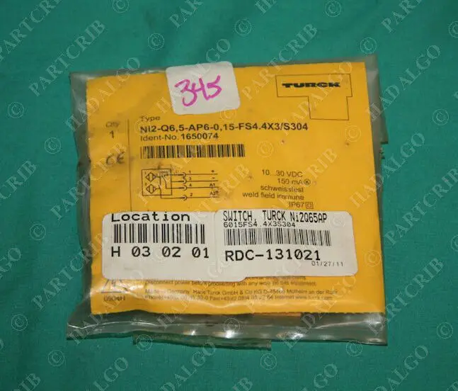 

Turck, Ni2-Q6,5-AP6-0,15-FS4.4X3/S304, 1650074, Proximity Switch Clamp Sensor