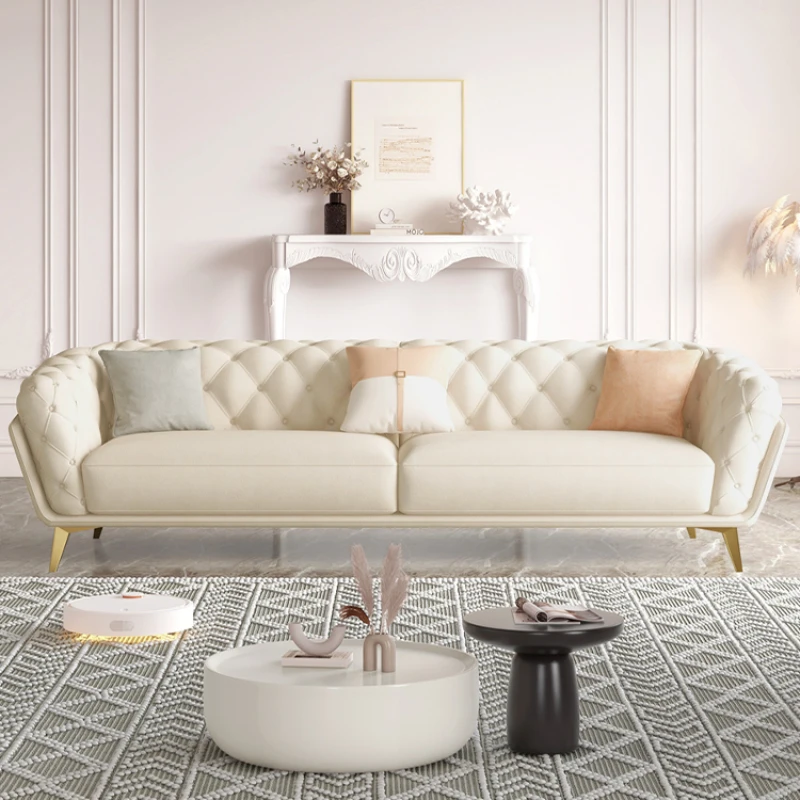 Роскошный матерчатый диван в французском стиле прямой бархатный для маленькой