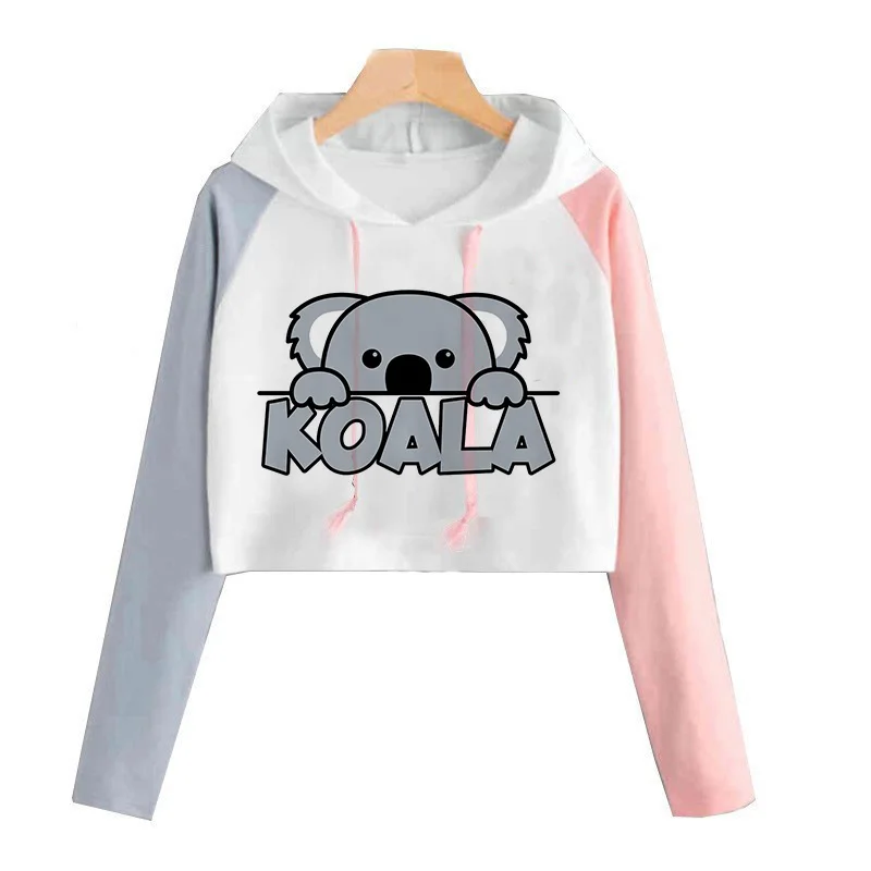 

Животные панда, коала Ленивец Графический Свитшот Harajuku Kawaii мультфильм толстовки женские милые корейский стиль Y2k пуловеры женские топы