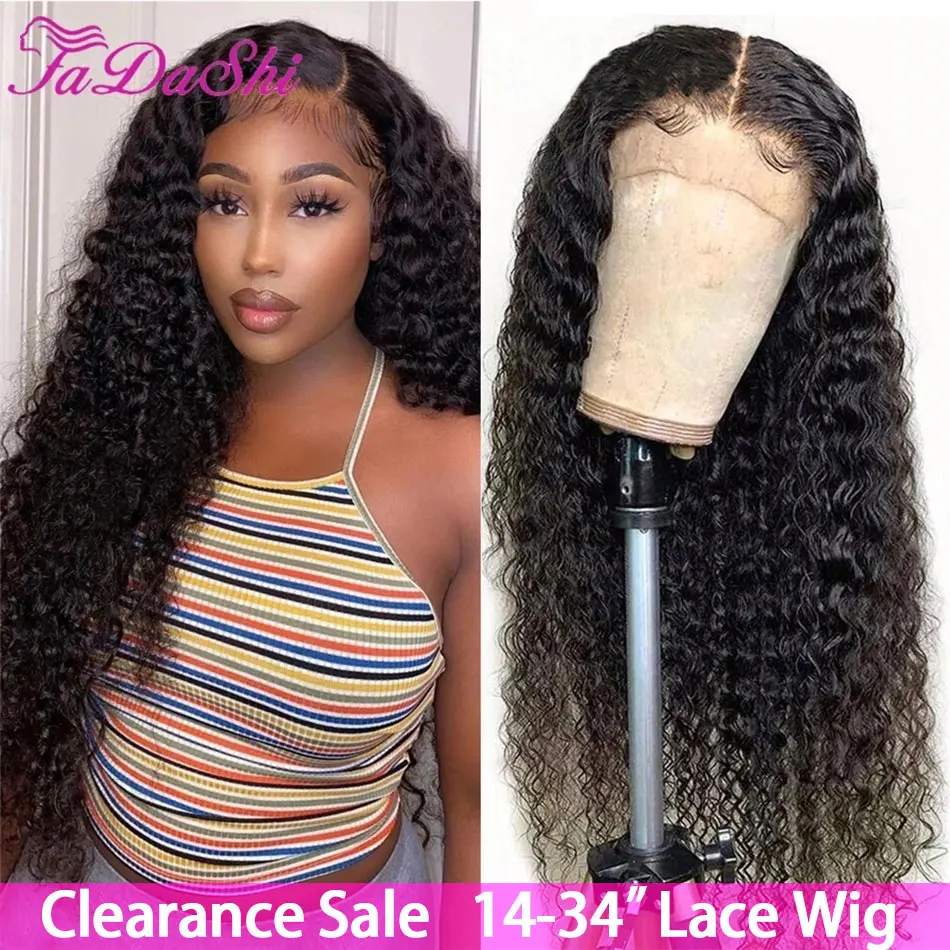 Deep Wave Frontal Wig Curly Human Hair Wig 30 Inch Lace Human Hair Wigs For Women Human Hair FaDaShi Water Wave Lace Front Wig