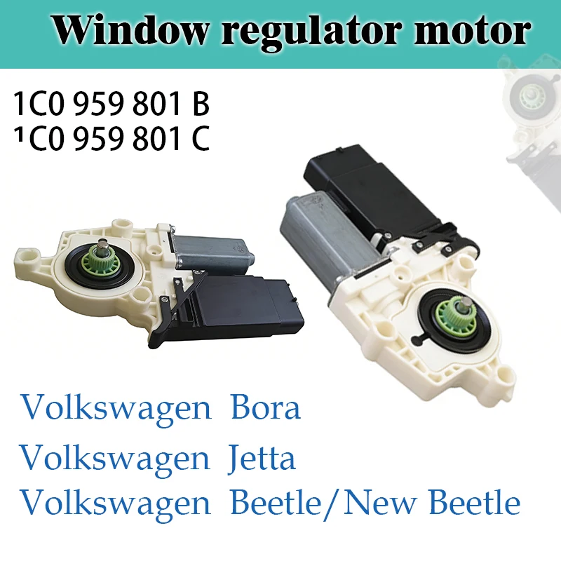 Фото Абсолютно новый мотор стеклоподъемника 1C1959801A 1C1959802A для VW Golf MK4 R32 Jetta Bora Seat Leon 1C0959811A №1