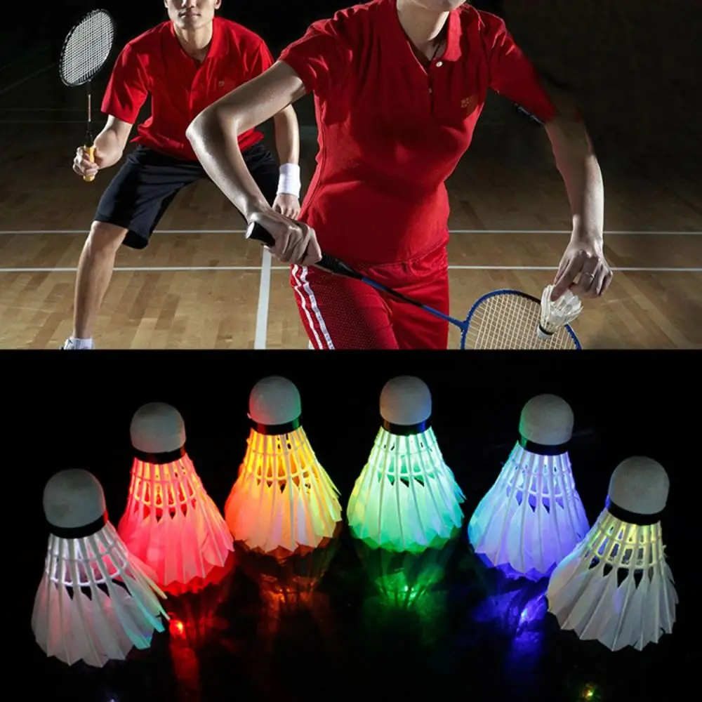 

Windproof High Elasticity Outdoor & Indoor LED Lamp Coloful Glowing Ball Lighting Badminton Goose Feather Shuttlecock