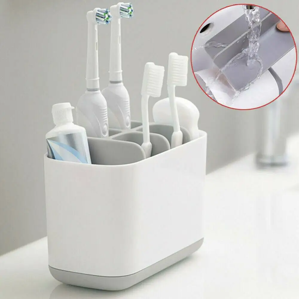 

Electric Toothbrush Holder Bedroom Storage Shelf Plastic Containers Baskets Home Organizer Accessories Makeup Dental Brush Rack
