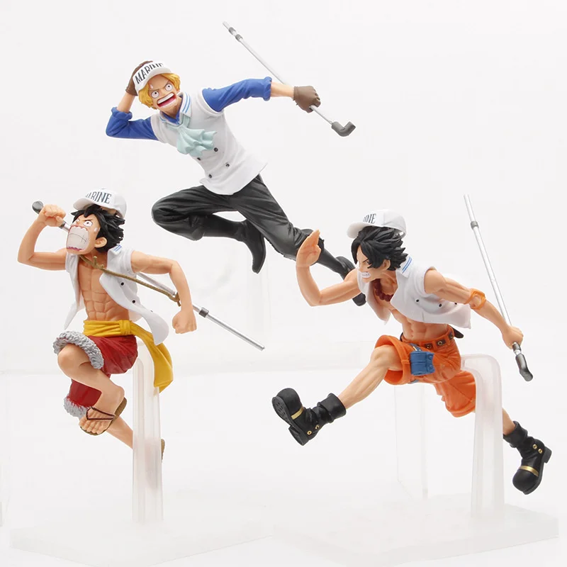 

3Pcs/lot Figure Toys Monkey D Luffy Portgas Ace Sabo Running Brother Collectible Figure Model One Dolls Piece Gifts