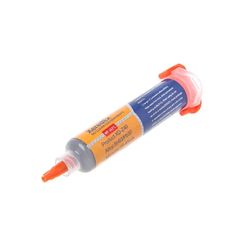 

XD-Z40 Syringe Tube Solder Paste Flux With Lead Rework Reflow SMT Soldering