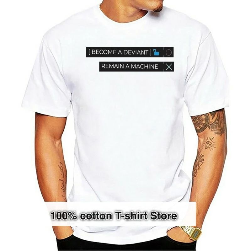

2019 Detroit Become Human DBH Deviant Or O-Neck Purified Cotton T-Shirts Mens Tee Shirt Leisure Short Sleeve T Shirts