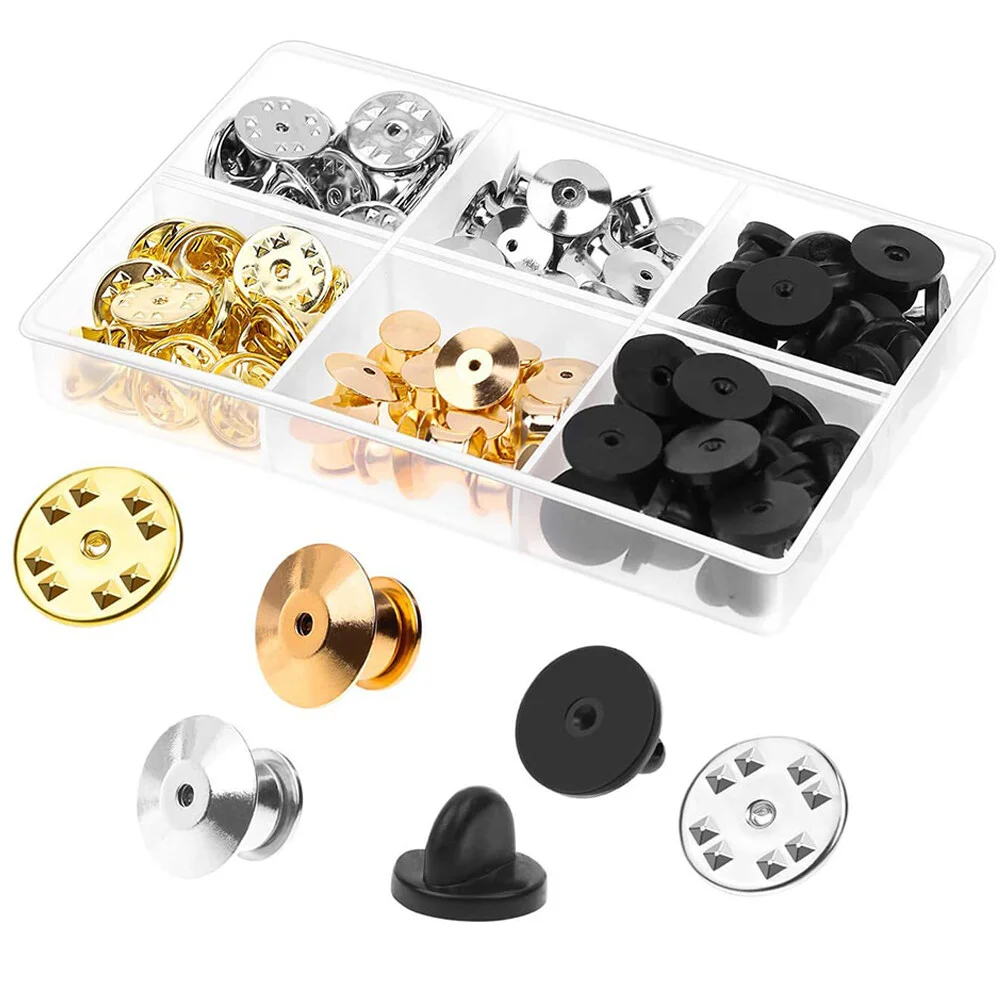 

84 Pcs Pin Holder Badge Lapel Back Professional Tie Tack Metal Backs Keeper Brooch Multipurpose Daily Use Clutch Keepers