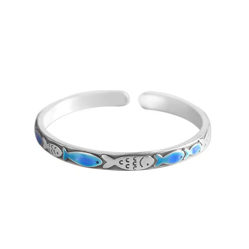 Серебряный браслет с рыбками FORWELL для женщин