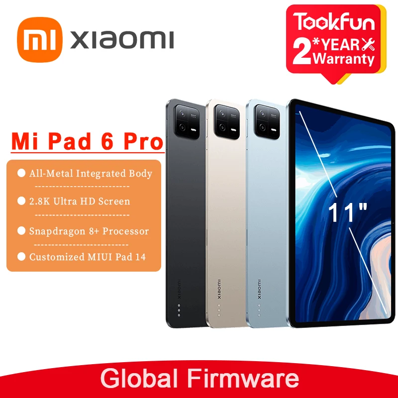 Глобальная прошивка Xiaomi Mi Pad 6 Pro Планшет 11 дюймов 2,8 K Ultra HD экран Google Play Snapdragon 8 + LPDDR5 + UFS 3,1 Android MIUI 14 - ТОП 100 товаров марта
