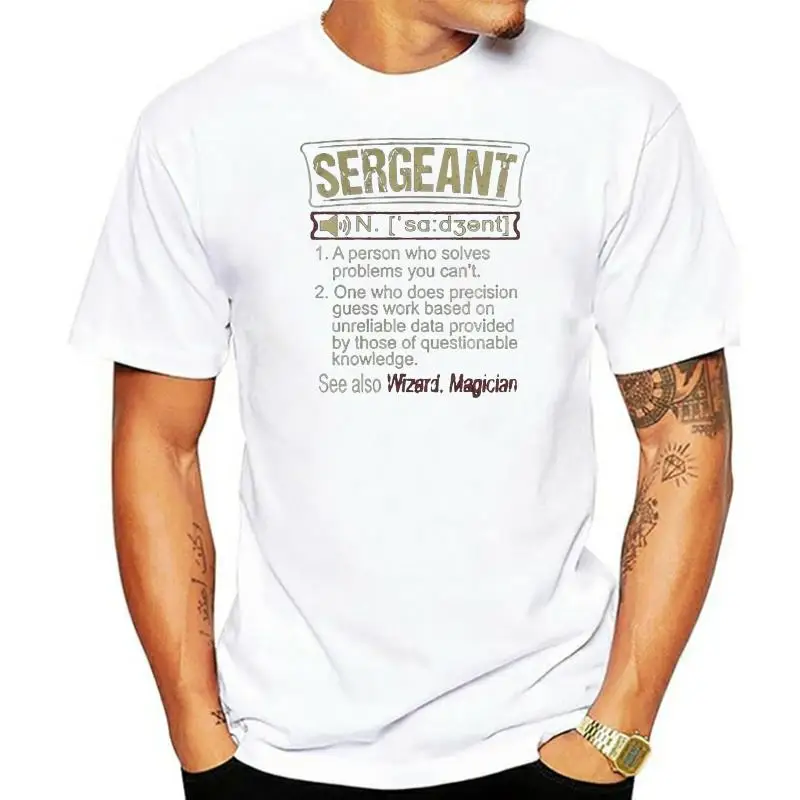 

Модная модная футболка класса премиум с надписью What Do Sergeant T