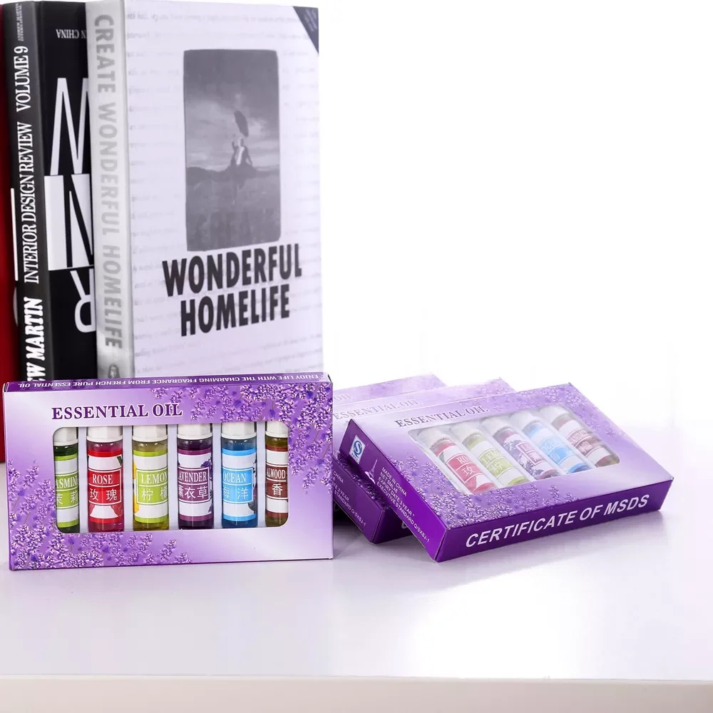 

6 шт./компл., эфирное масло для диффузора, ароматерапия, масляный увлажнитель, 6 видов, 5 мл, семейное масло, натуральный спа