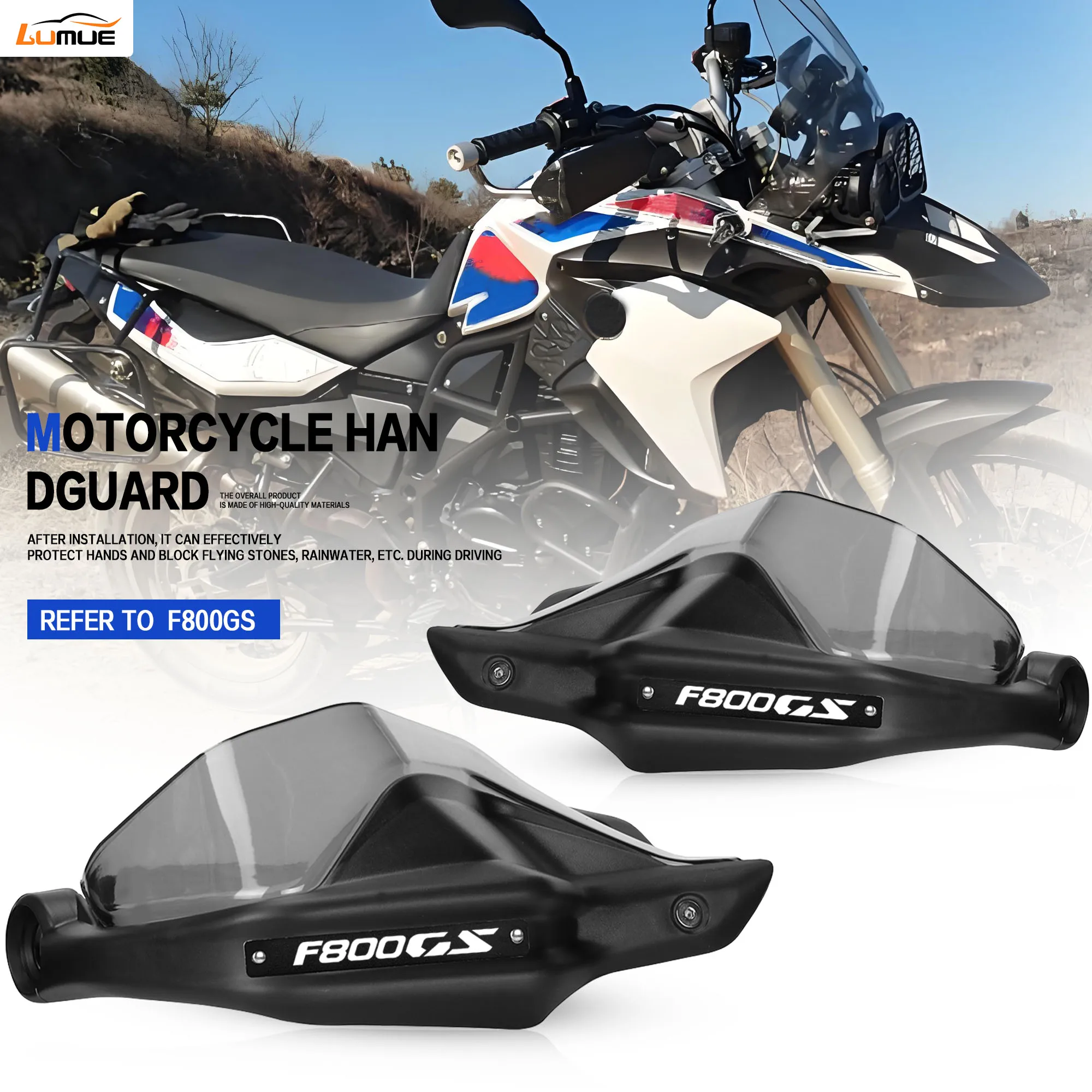 Фото Защита рук MOTOPA для мотоциклов BMW F800GS F800 GS 2024-2026, защитные накладки на руль, ветрозащита №1