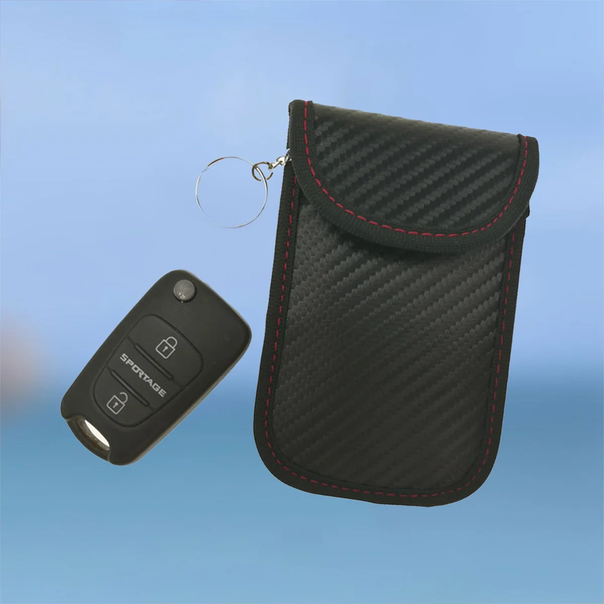 

1 PC Blocker Pouch Privacy Protection Antimagnetic Anti-scanning Practical Case for Car Key Fob