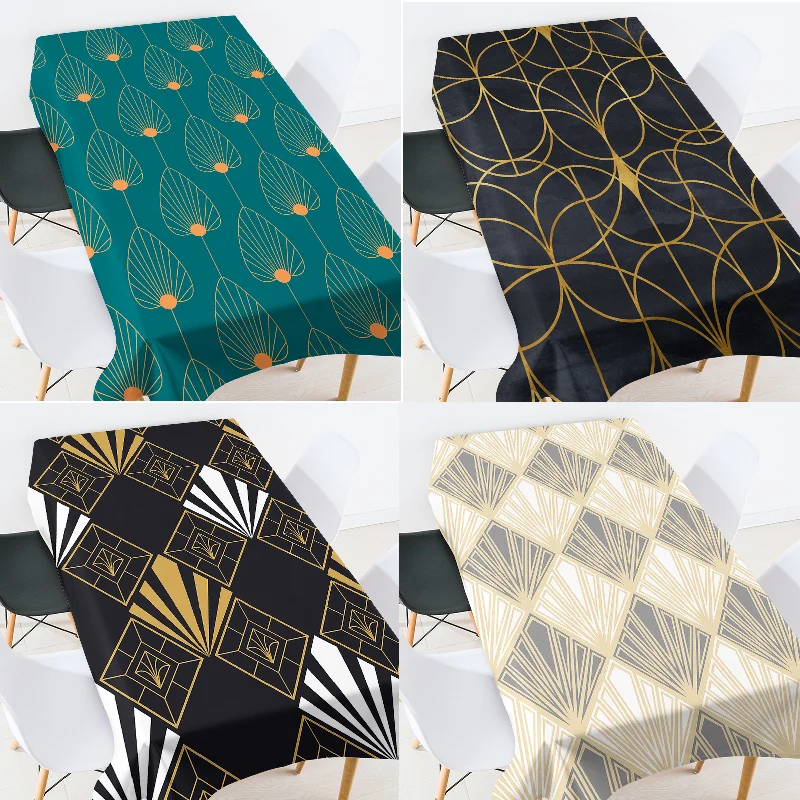 

Hot-selling Scandinavian Style Geometric Stripes Fashion Home Dining Table Waterproof And Oil-proof Tablecloth Wedding