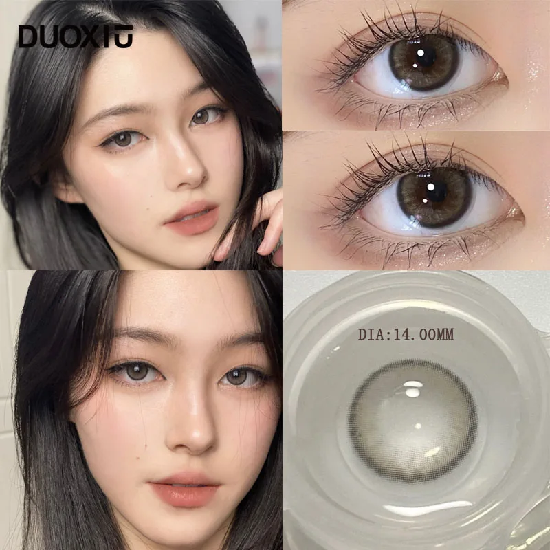 

DUOXIU 10Pcs(5Pair) High quality Color Contact Lenses Daily Disposable for Eyes With Diopter Myopia Natural Beauty Pupils Lenses