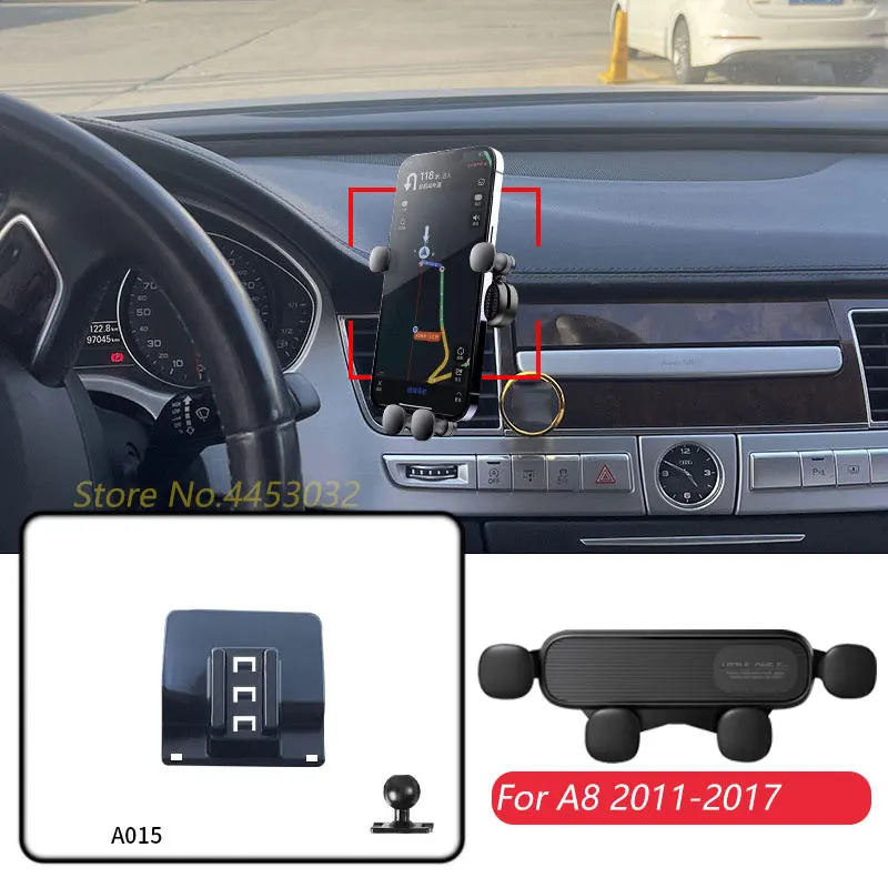 

Гравитационный Автомобильный держатель для телефона и подставка для Audi A8 D4 2011-2017, кронштейн для навигации, Горизонтально вращающийся держатель, аксессуары