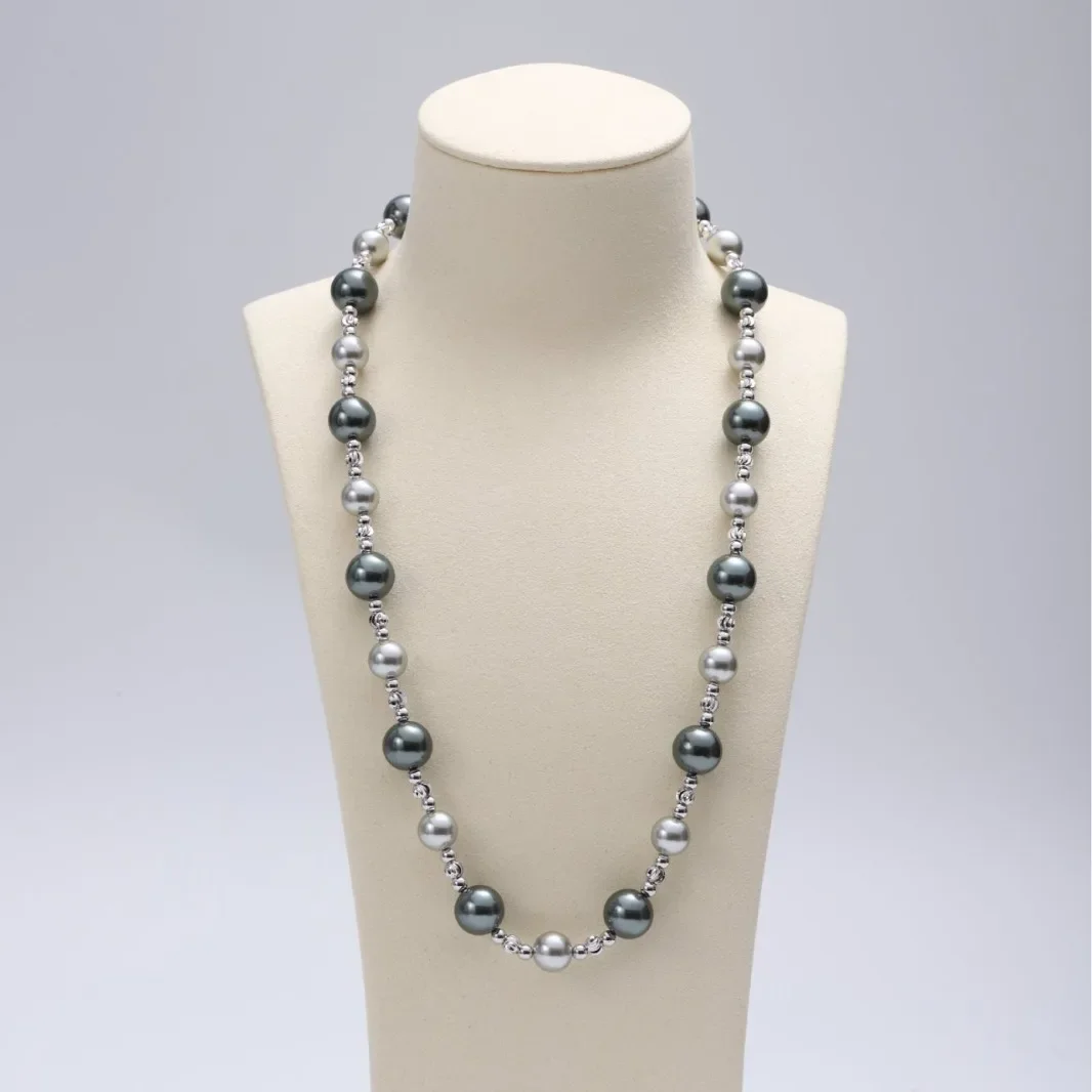 

French Gradiented Tahiti Gendo Ma Pearl Necklace Women's Fashion Unique High End Versatile Collar Chain Sweater Chain