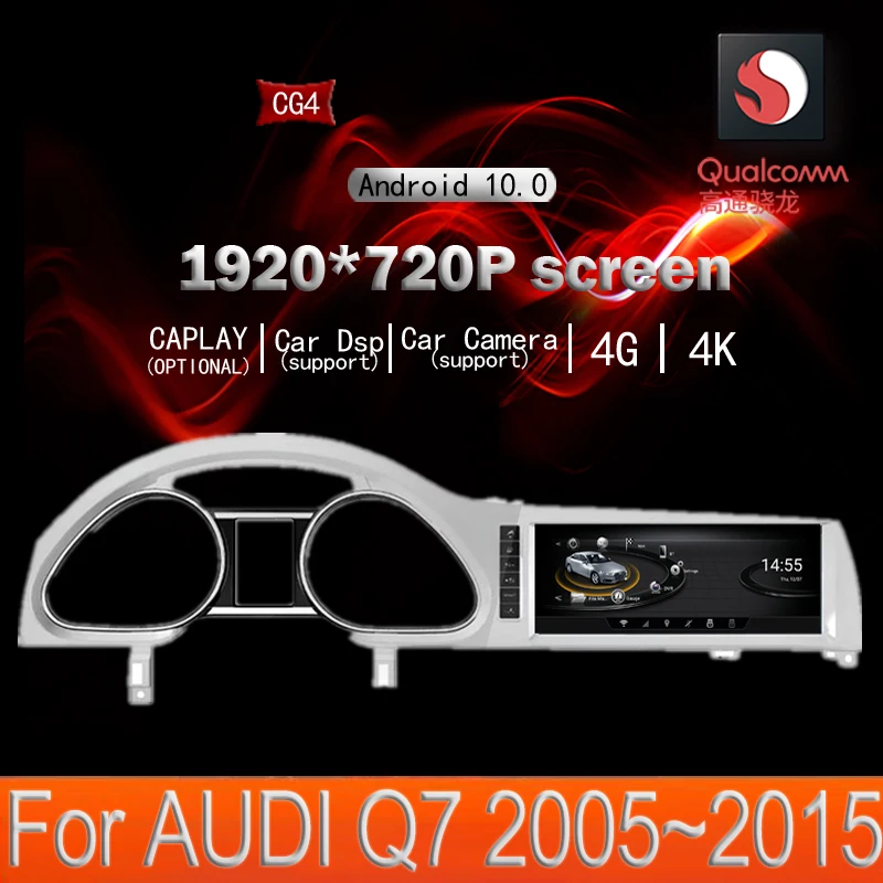 

4G LTE 4GB+64GB Android display For AUDI Q7 4L 2005~2015 10.25" touch screen GPS Navigation car radio stereo dash multimedia