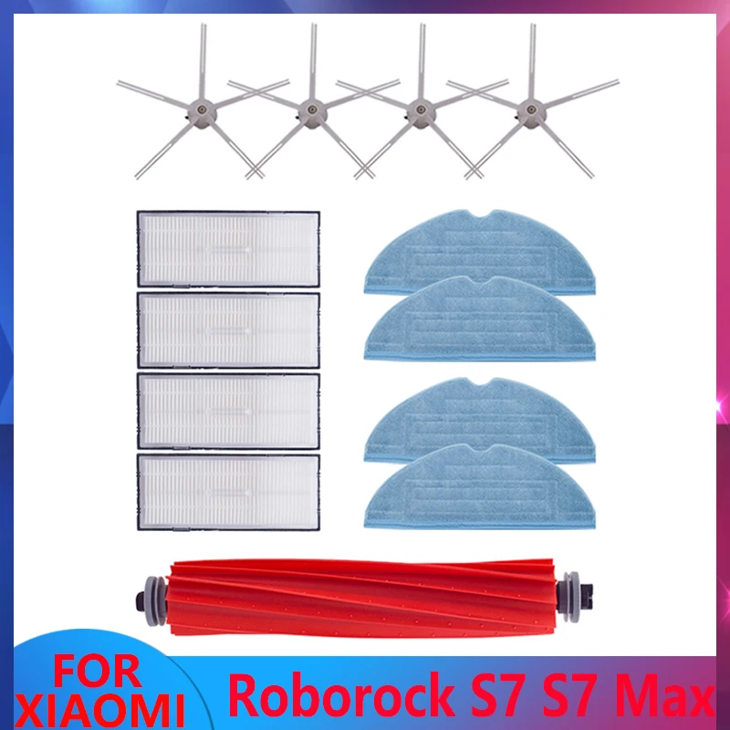 

Accessories For XiaoMi Roborock S7 S70 S75 S7Max S7Max Main Roll Brush Mop Rag Hepa Filter Side Brush Vacuum Cleaner Spare Parts