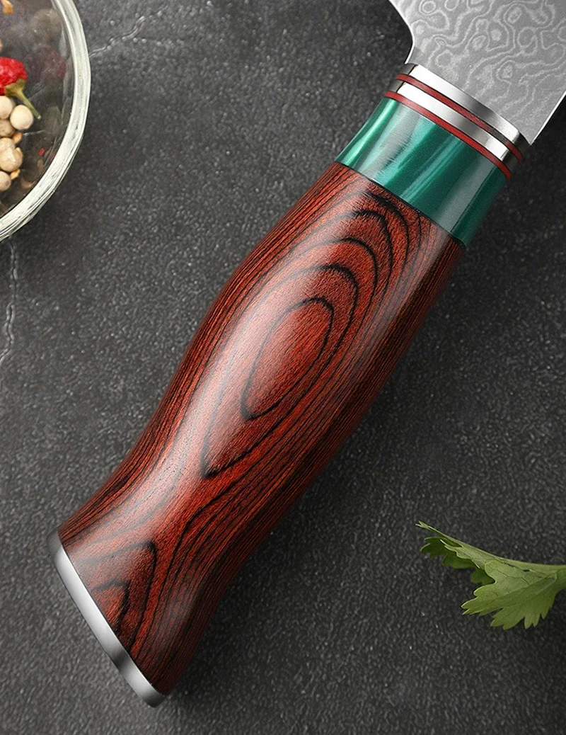 Набор кухонных ножей из дамасской стали VG10 профессиональные шеф-ножи мясника с