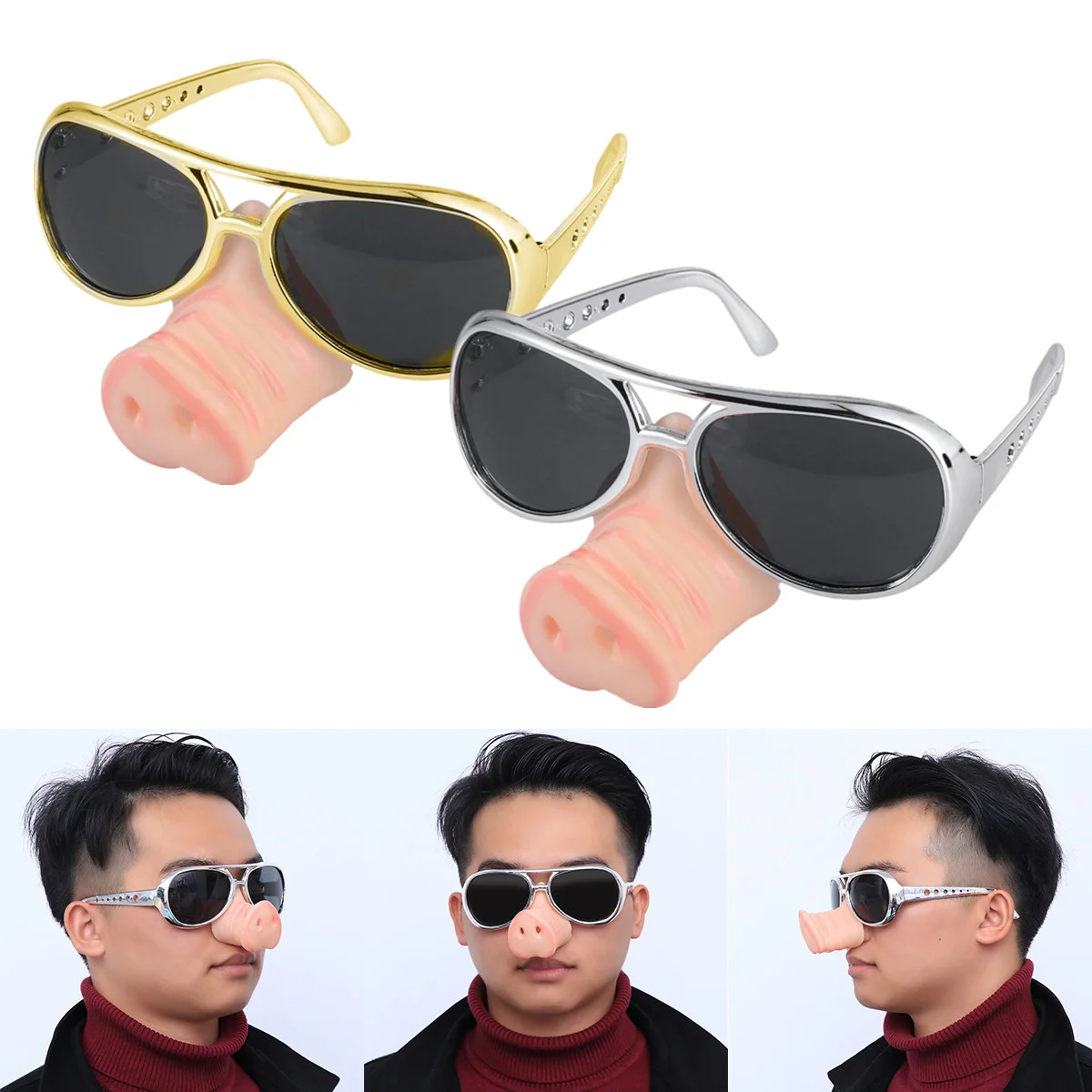 

2 Pcs Nose Glasses Supplies Party Sunglasses Kids Costumes Kidcraft Playset Animal