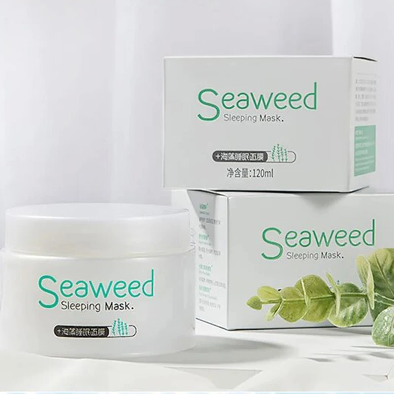 Маска для сна увлажняющая отбеливающая укрепляющая с морскими водорослями