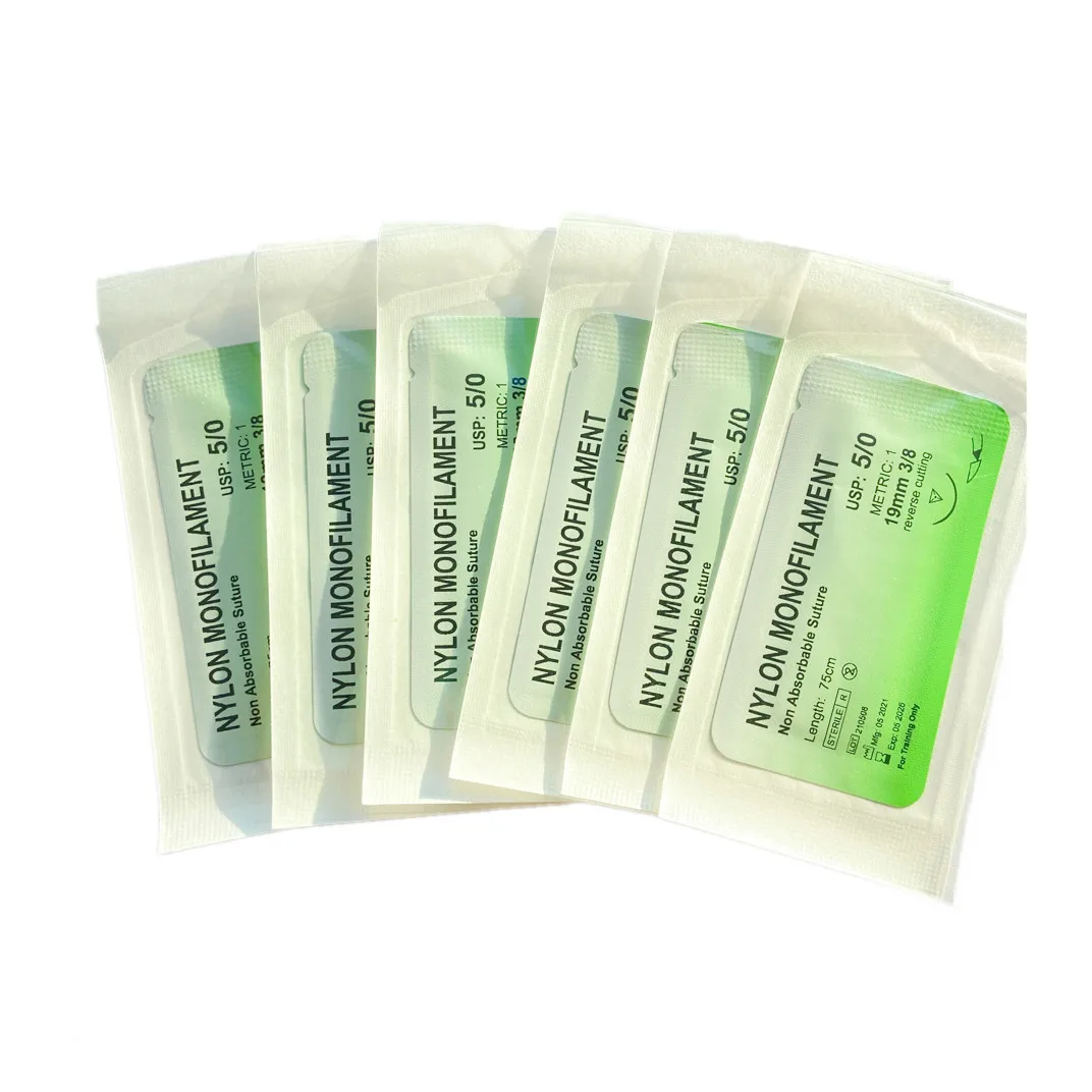 Стоматологический Хирургический монофиламент 500 шт. стерильный нейлоновый синий