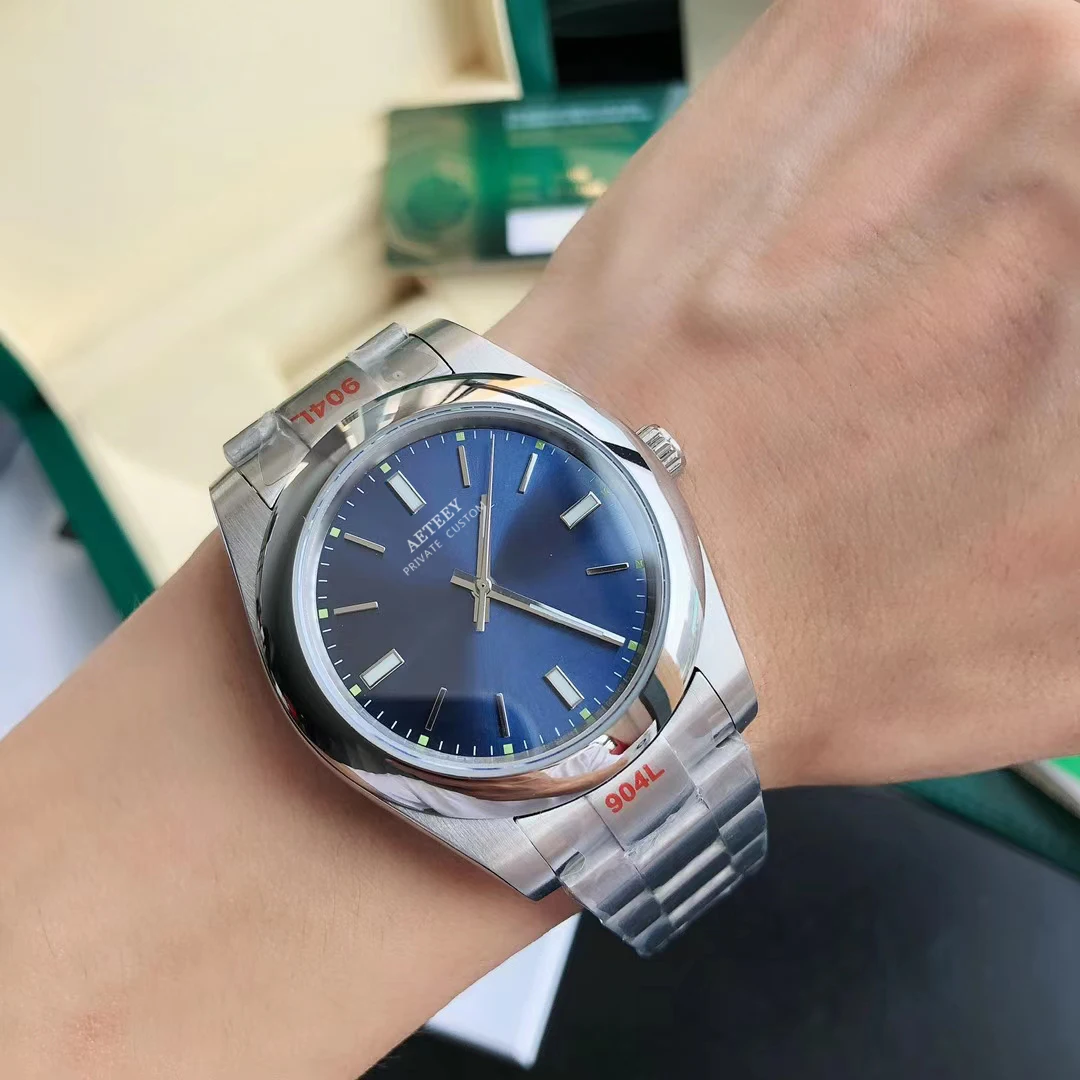 

41mm Suitable Men Women Luxury Brand Self-winding Mechanical Watch 904 stainless steel sapphire Oyster Clock No Calendar M114300