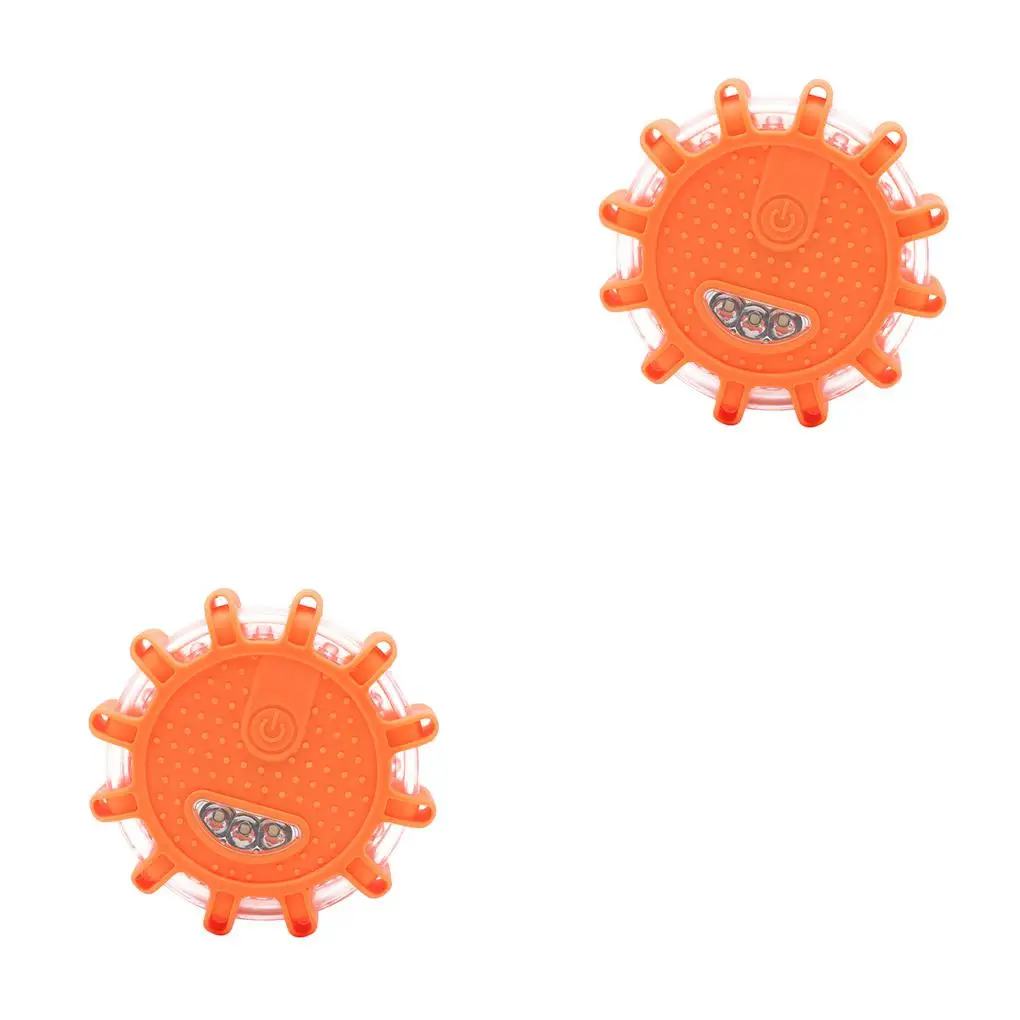 

Комплект из 2 светодиодный Предупреждение автомобиля дорожный Водонепроницаемый аварийный сигнальный мигающий светильник s светильник