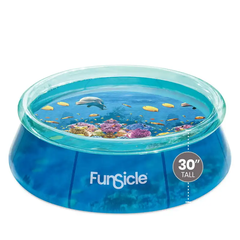 

8 ft 3D Fun QuickSet Above Ground Swimming Pool, Round, Age 6 & up, Mom’s Choice Award Winner