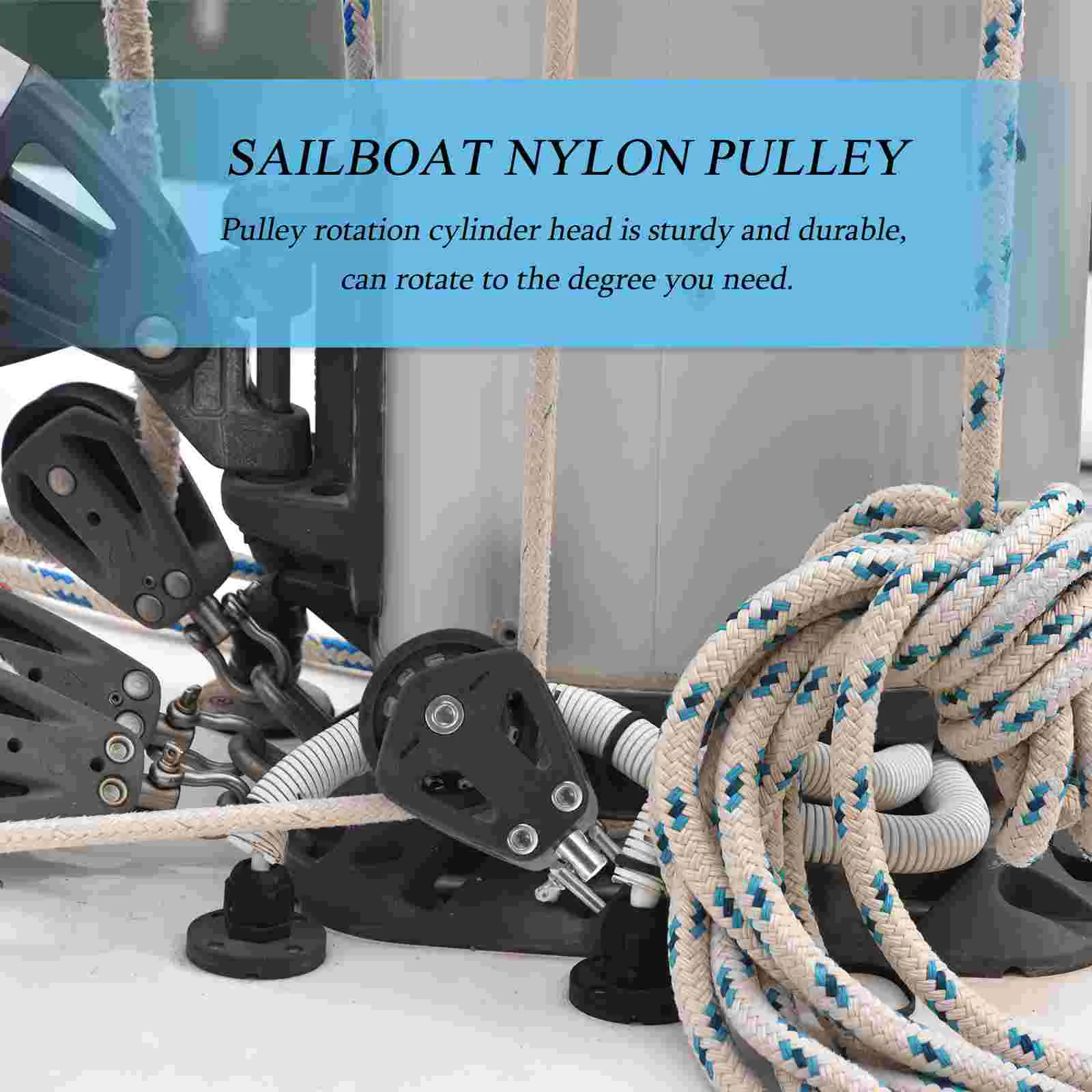 Sailing Pulley Block Sailboat Swivel for Pulleys Bearing Single Lift Tool Double Nylon Lifting