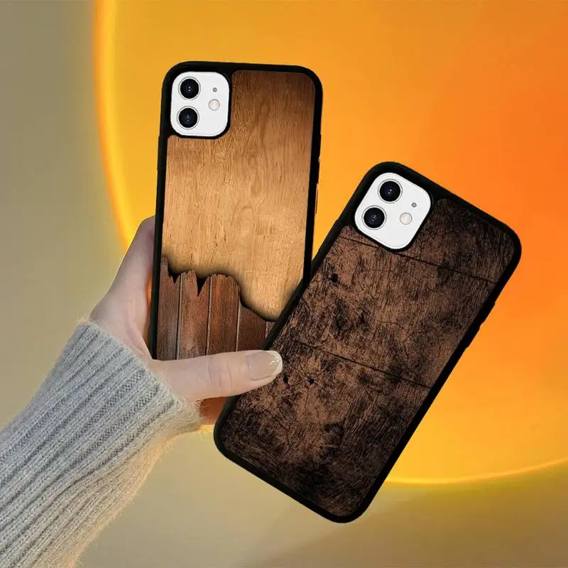 

Carved Wood Phone Case Silicone PC+TPU Case for iPhone 11 12 13 Pro Max 8 7 6 Plus X SE XR Hard Fundas