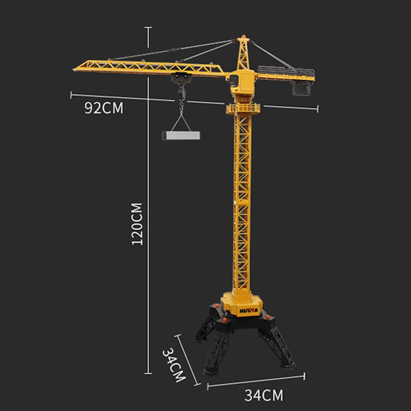 HUINA 1585 2.4G RTR 1/14 12CH RC подъемная башня кран модель грузовика с дистанционным