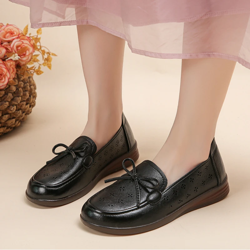 Туфли женские на низком каблуке оксфорды с геометрическим рисунком Повседневная