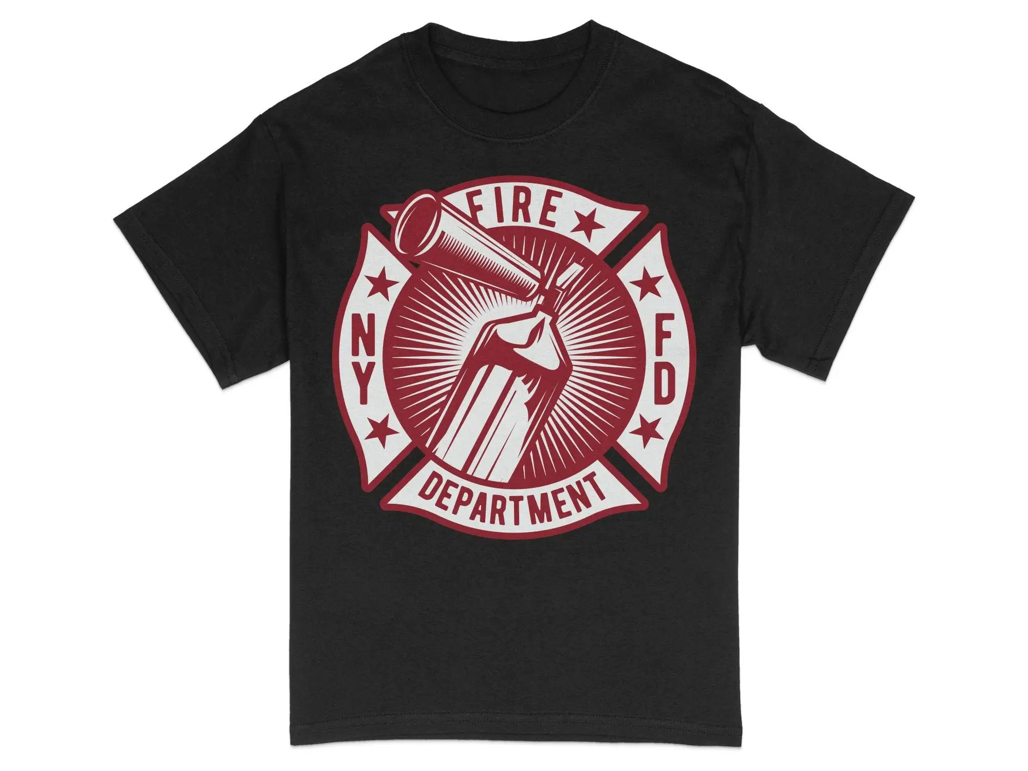 Пожарная служба NY эмблема футболка Пожарный Логотип поддержка местных героев