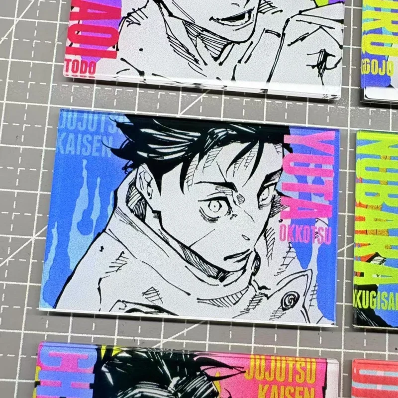 Фото Магниты на холодильник Jujutsu Kaisen с изображением персонажей, коллекционные украшения для холодильника, идеальный подарок для энтузиастов №4